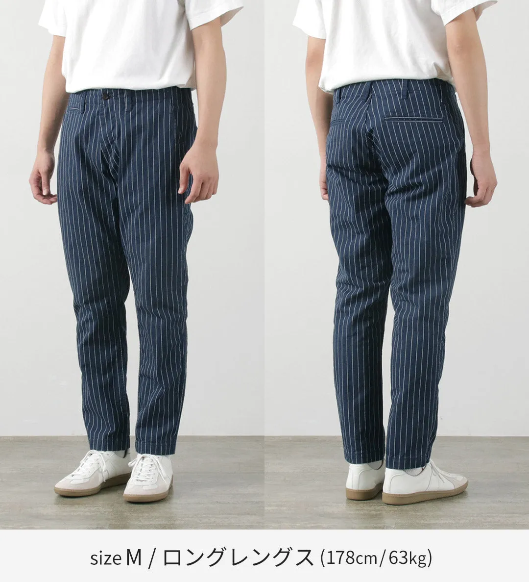 JAPAN BLUE JEANS（ジャパンブルージーンズ） RJB1620 別注 ワイドテーパード チノストライプ / チノパンツ メンズ セミワイド テーパード 9oz インディゴ ストライプ 日本製