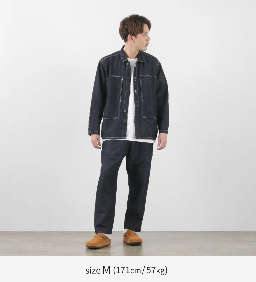 JAPAN BLUE JEANS（ジャパンブルージーンズ） 別注 RJB7590 コットンリネンデニム イージーパンツ / メンズ ジーンズ ウエストゴム 麻 岡山 日本製