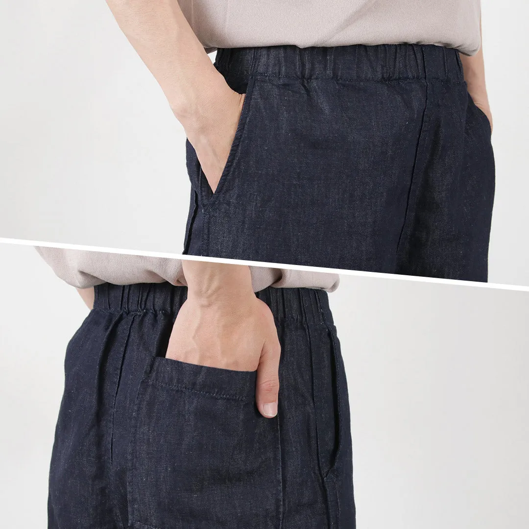 JAPAN BLUE JEANS（ジャパンブルージーンズ） 別注 RJB7590 コットンリネンデニム イージーパンツ / メンズ ジーンズ ウエストゴム 麻 岡山 日本製
