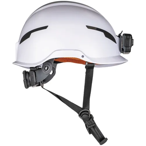 Klein Type-2 Non-Vented Class-E Safety Helmet, White With Headlamp 60525