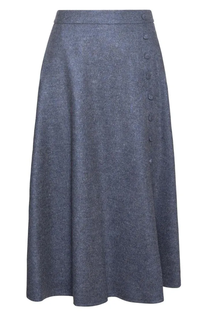 Ladies Button Swing Skirt