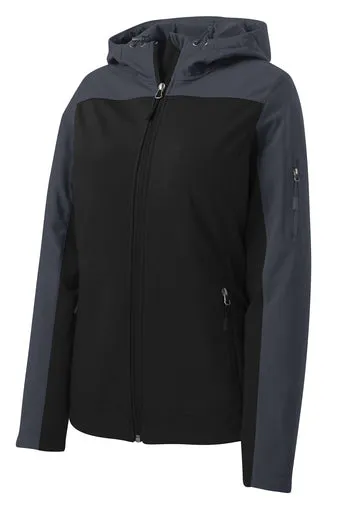 Ladies Port Authority Hooded Core Soft Shell Jacket w/ LOGO Left Chest