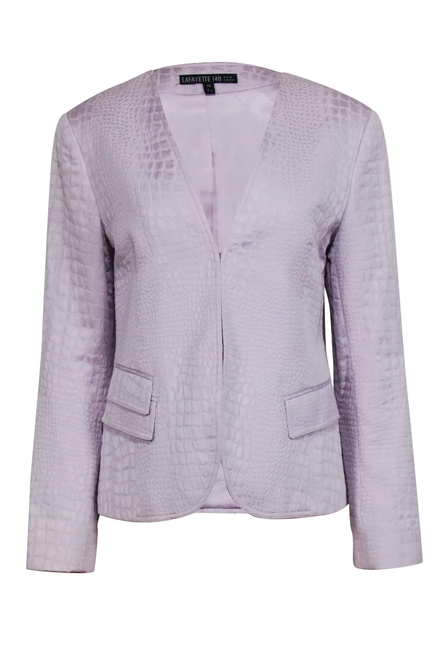 Lafayette 148 - Pale Lavender Reptile Embossed Jacket Sz 10