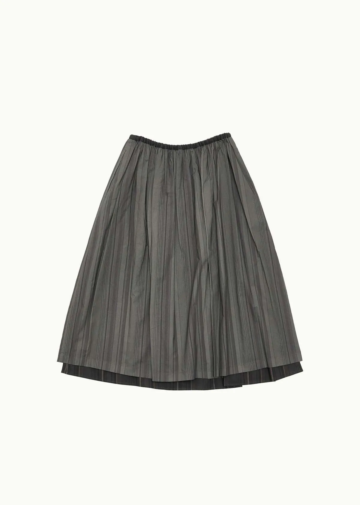 Layered Skirt - Grey Stripe