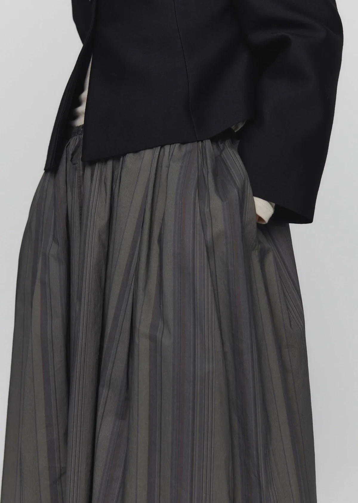 Layered Skirt - Grey Stripe