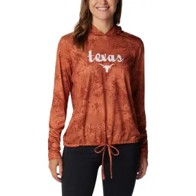 Lids Women's Columbia  Texas Orange Longhorns Summerdry Printed Long Sleeve Hoodie T-Shirt