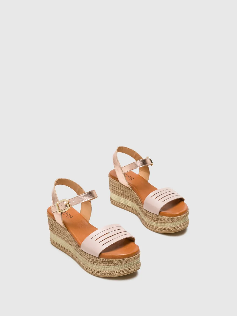 LightPink Buckle Sandals