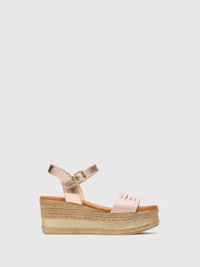 LightPink Buckle Sandals