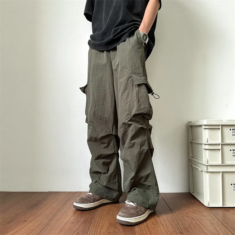 Lightweight Ruched Cargo Pants