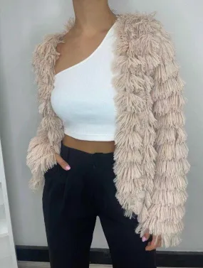 Lorena Fluffy Jacket Beige
