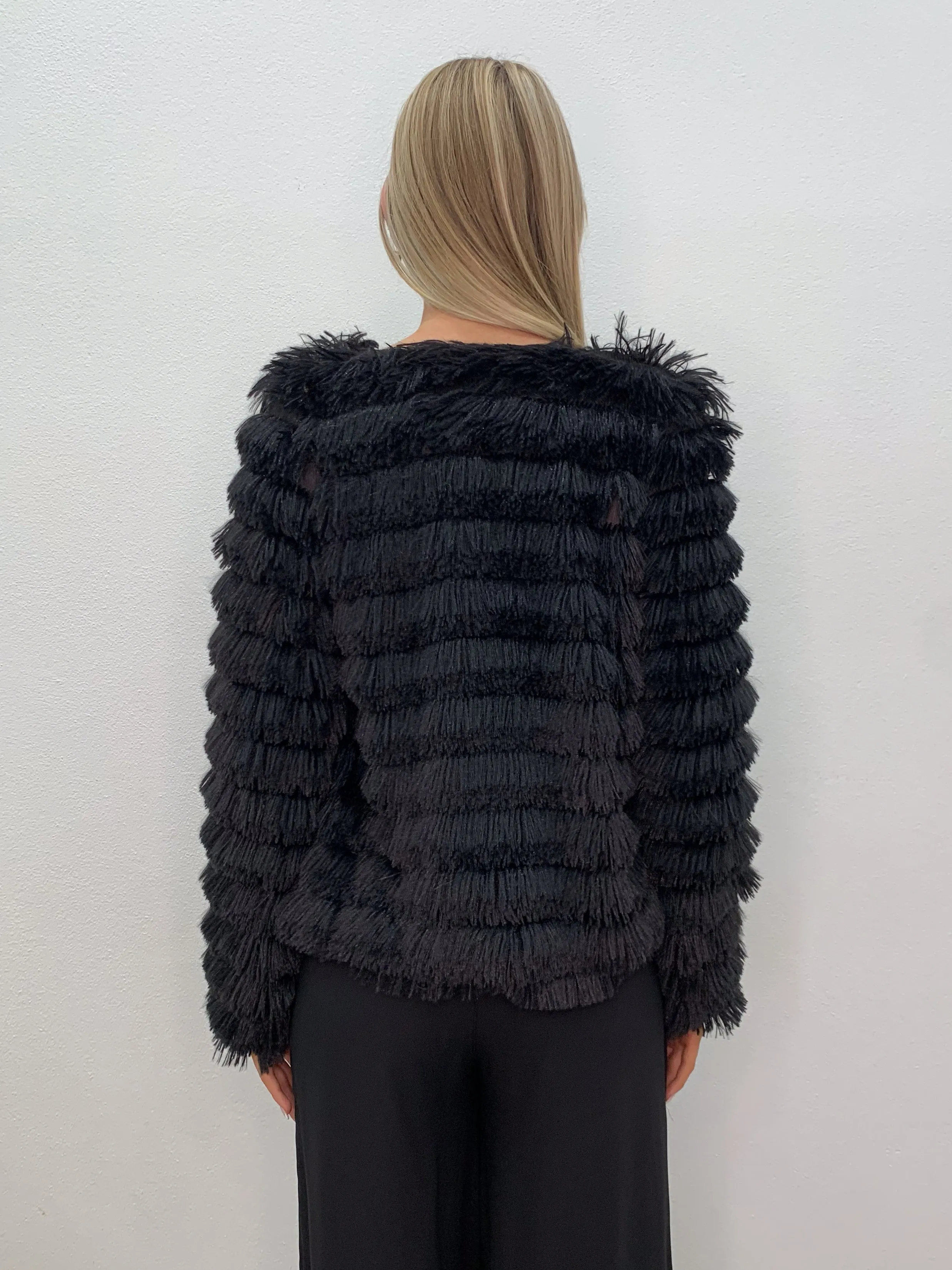 Lorena Fluffy Jacket Black