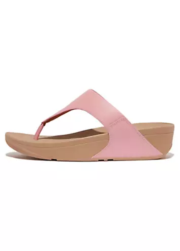 Lulu Leather Soft Blush Toepost Sandals by FitFlop | Look Again