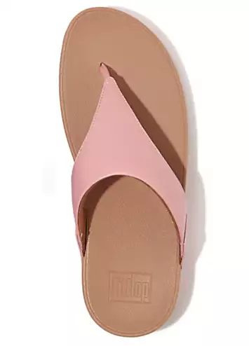 Lulu Leather Soft Blush Toepost Sandals by FitFlop | Look Again