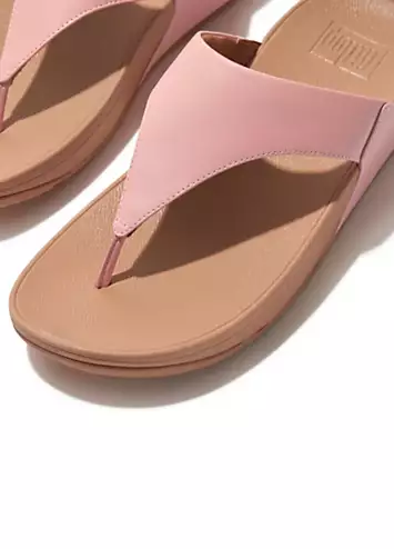 Lulu Leather Soft Blush Toepost Sandals by FitFlop | Look Again