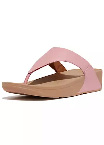 Lulu Leather Soft Blush Toepost Sandals by FitFlop | Look Again