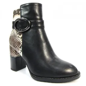 Lunar Ladies Zetta Snake Ankle Boot