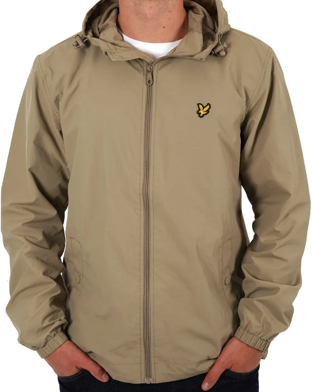 Lyle & Scott Zip Through Hooded Jacket Sage Uniform