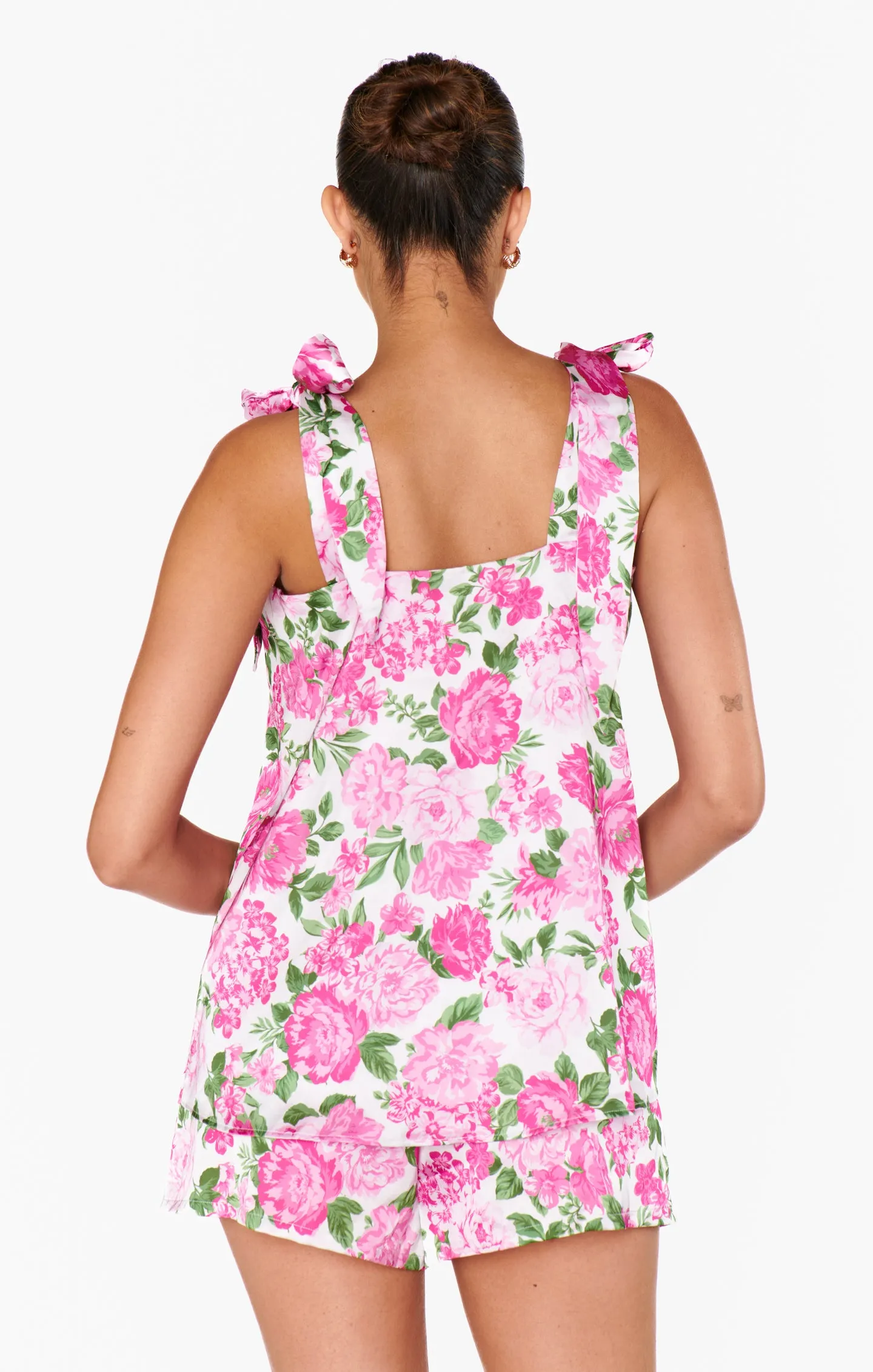 Makeup Tank ~ Cottage Floral Pink