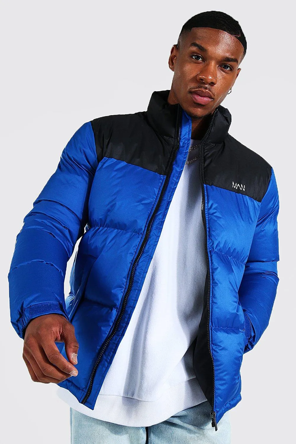 Man Dash Colour Block Puffer