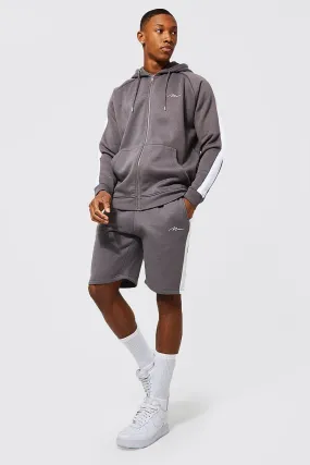Man Signature Side Panel Short Tracksuit