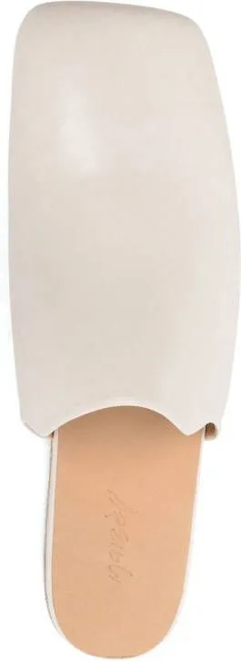 Marsèll square-shape leather mules Neutrals
