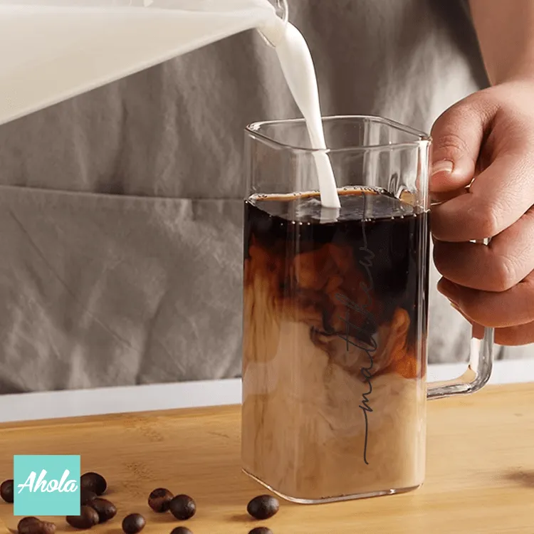 【Mason】Personalizable Clear Square Glass Mug 方形玻璃杯