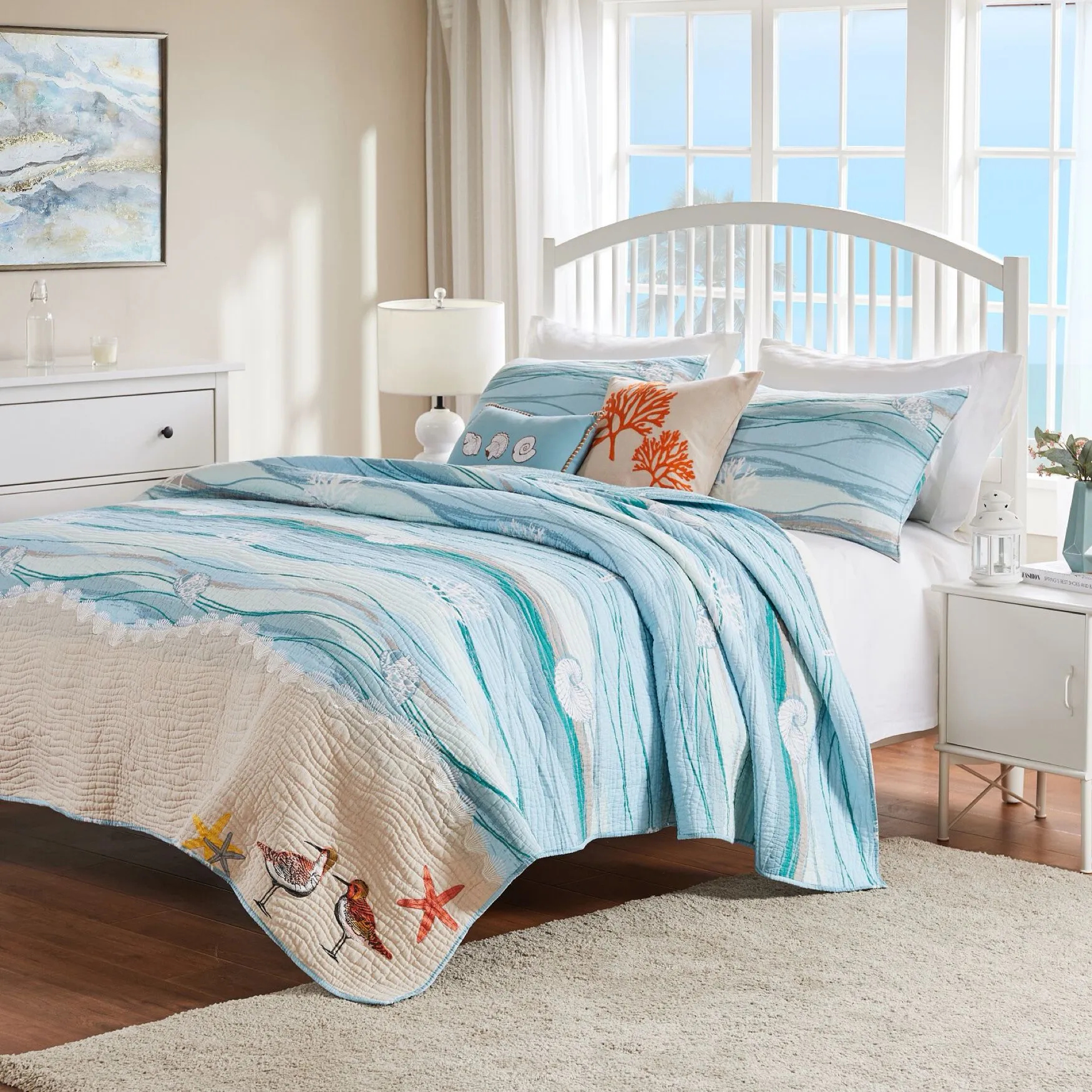 Maui Quilt And Decorative Pillow Set
