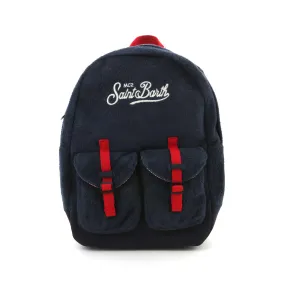Mc2 Saint Barth Unisex Blue And Red Sponge Backpack