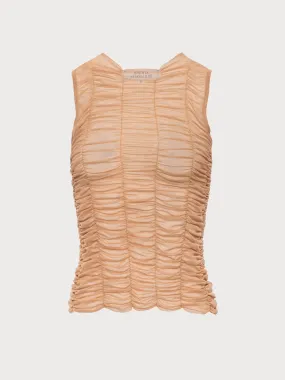 Mesh Drape Tank Top