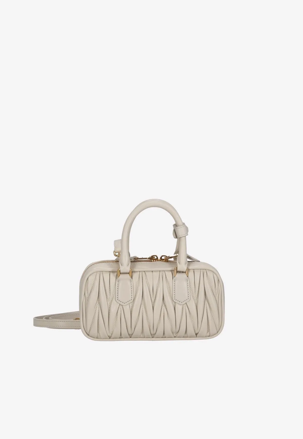 Mini Arcadie Matelassé Leather Top Handle Bag
