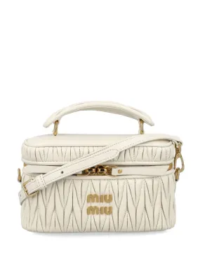 Miu Miu matelassé cross body bag - White
