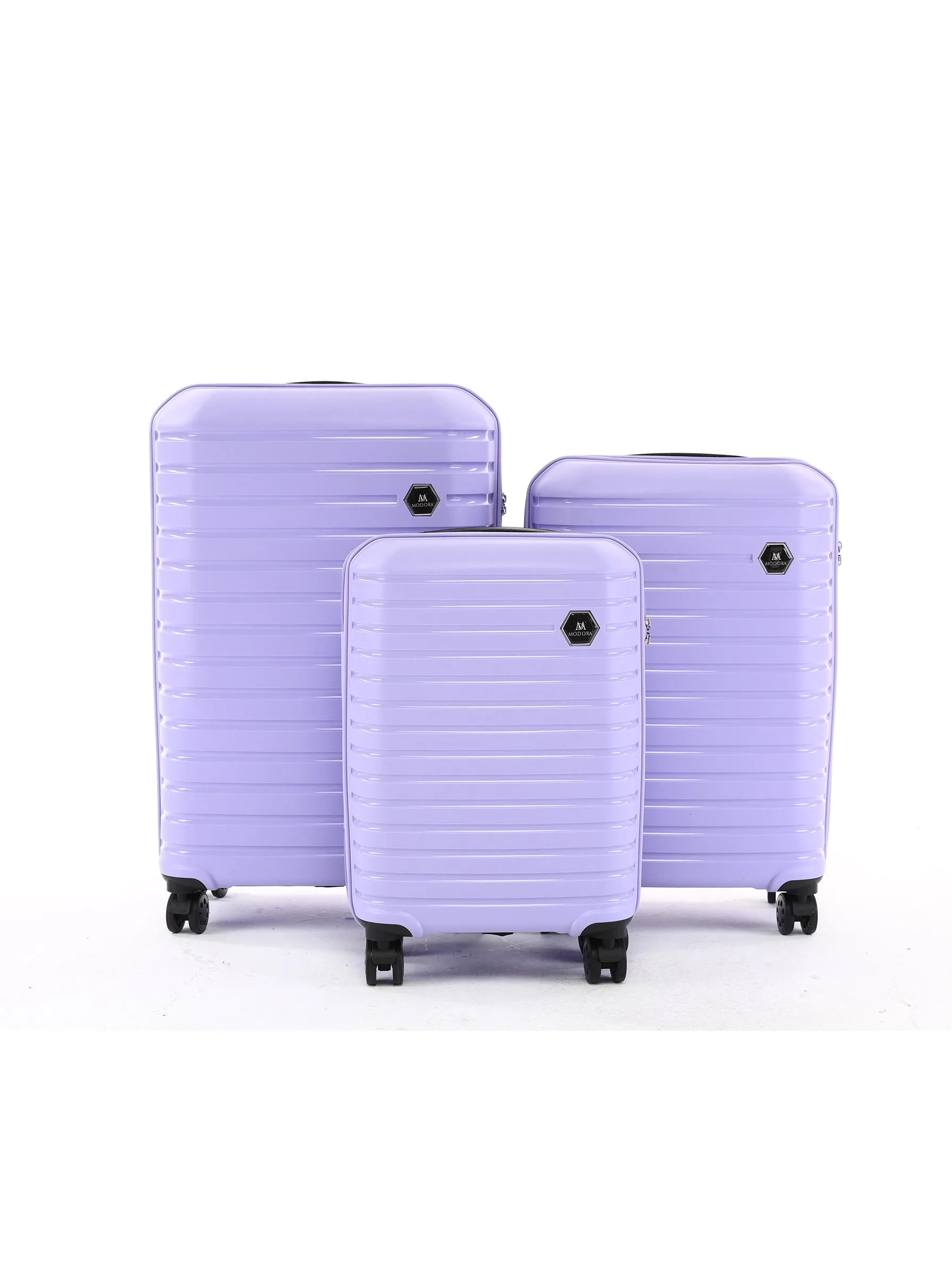 Modora Vanille Collection Lilac Suitcase Set Cabin/Medium/Large