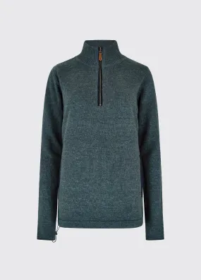 Morrisey Zip Neck Sweater - Dark Pebble