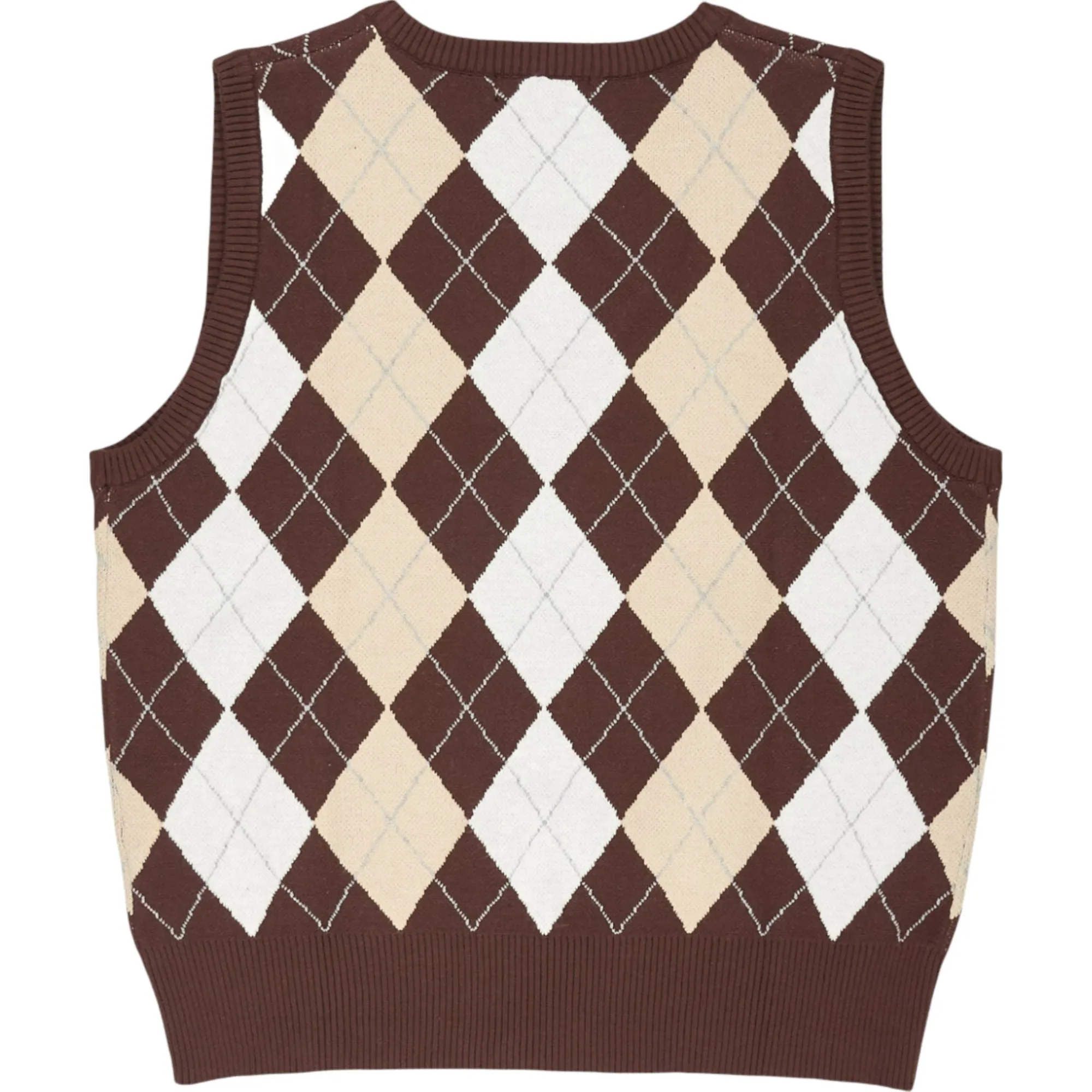 Motel Brown Sami Argyle Knit Vest