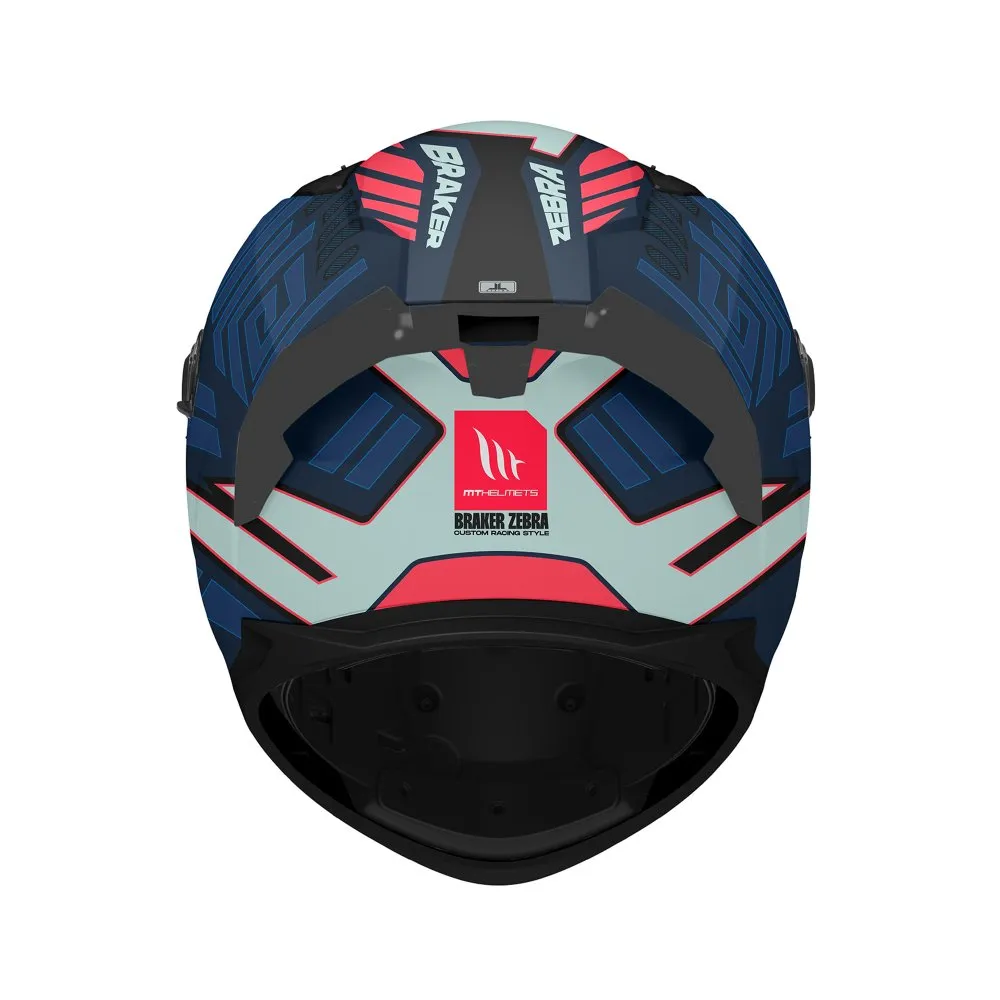MT Braker Zebra Helmet - Black/Blue