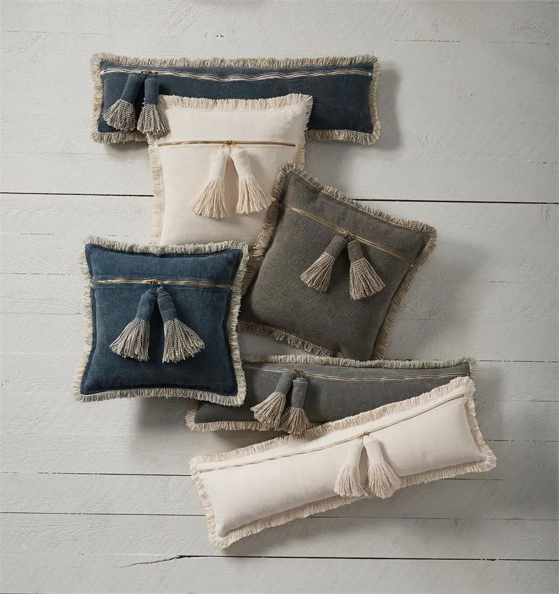 Mudpie Long Tassel Zipper Pillow