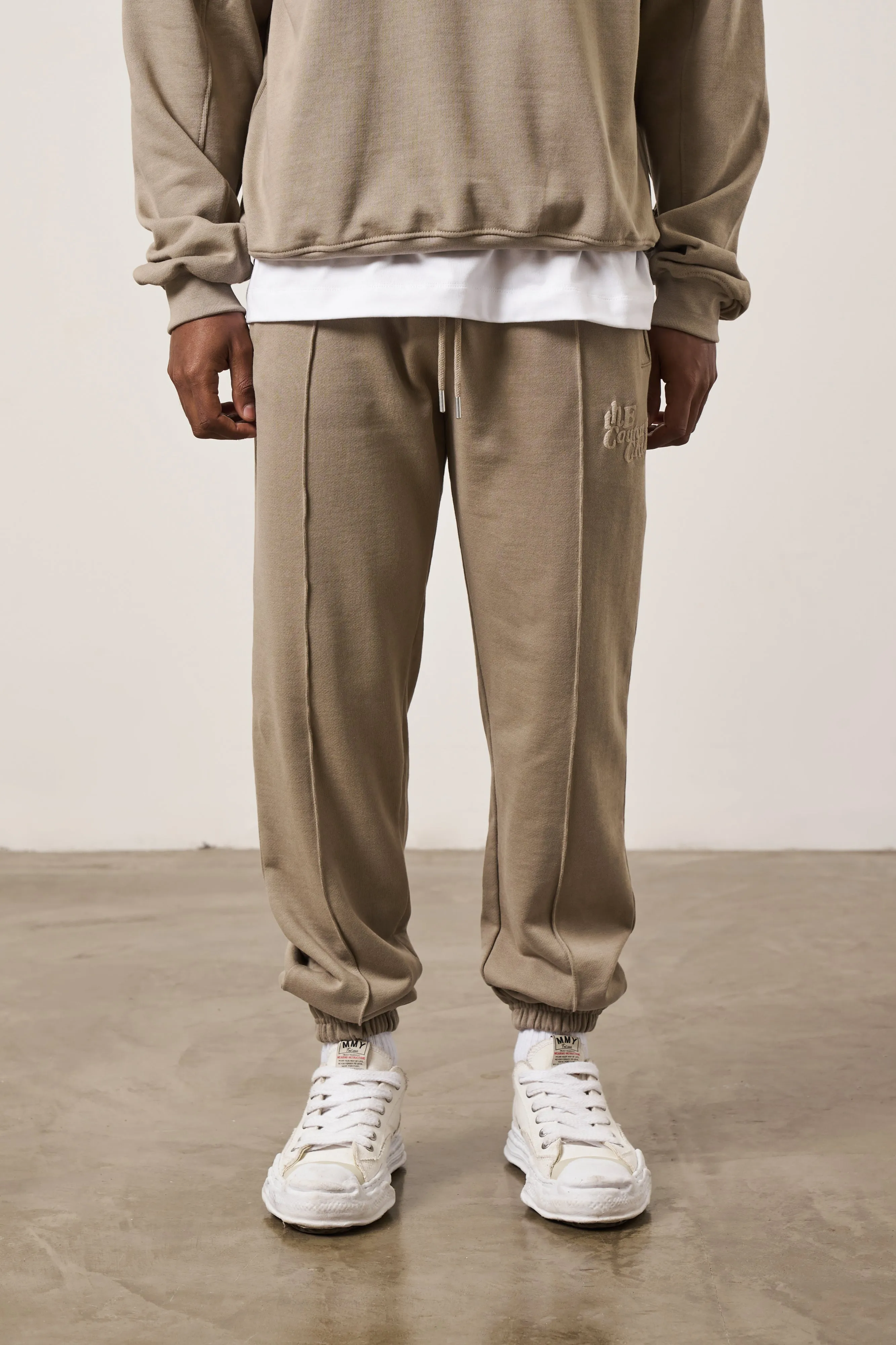 MULTI FONT MEMBERS ONLY TONAL JOGGERS - BEIGE