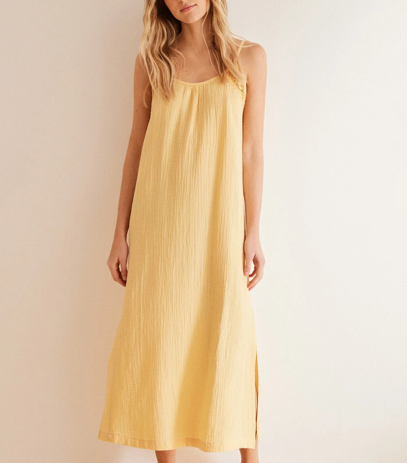 Muslin Dress Yellow