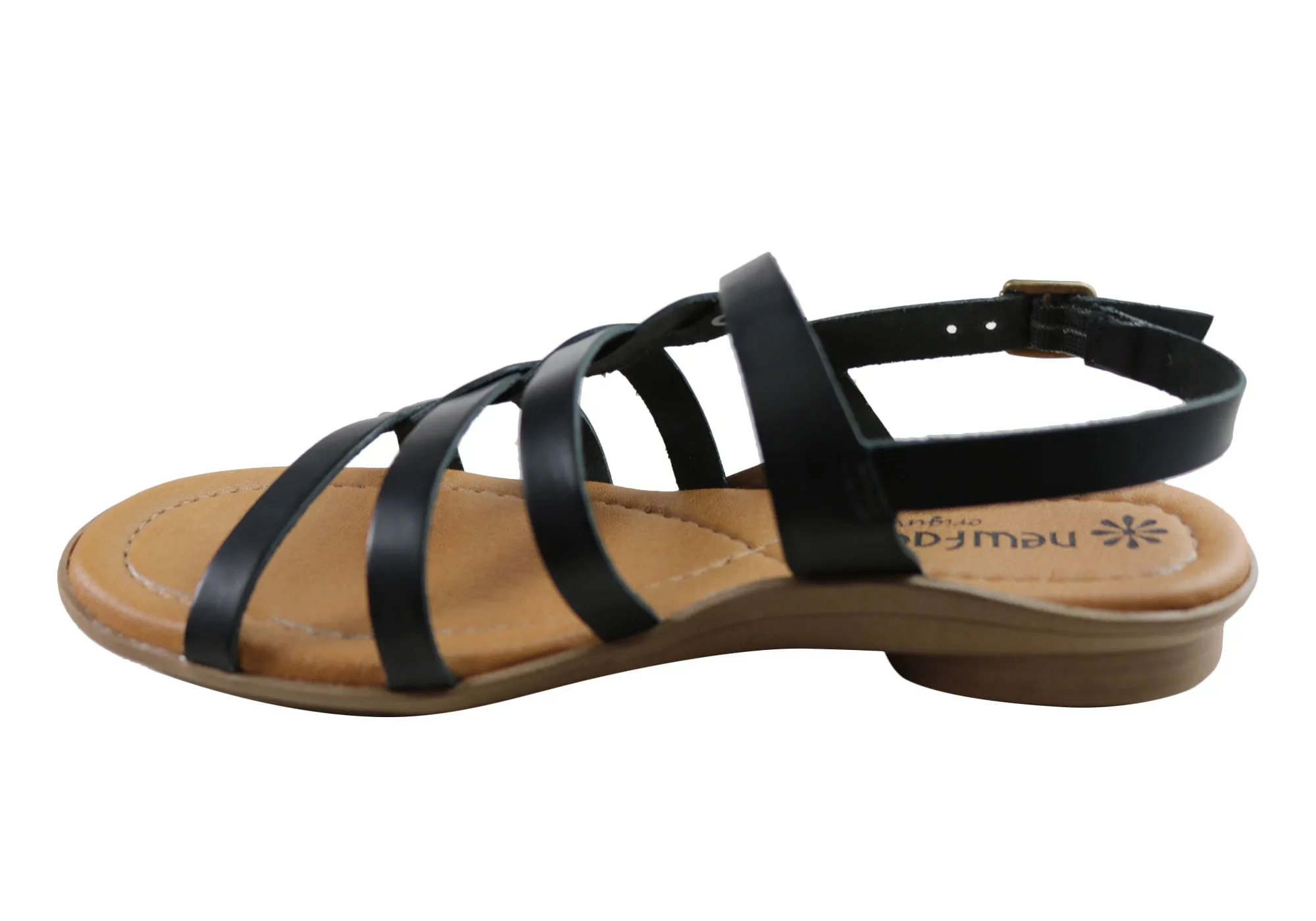 New Face Estella Womens Comfortable Leather Sandals Made In Brazil