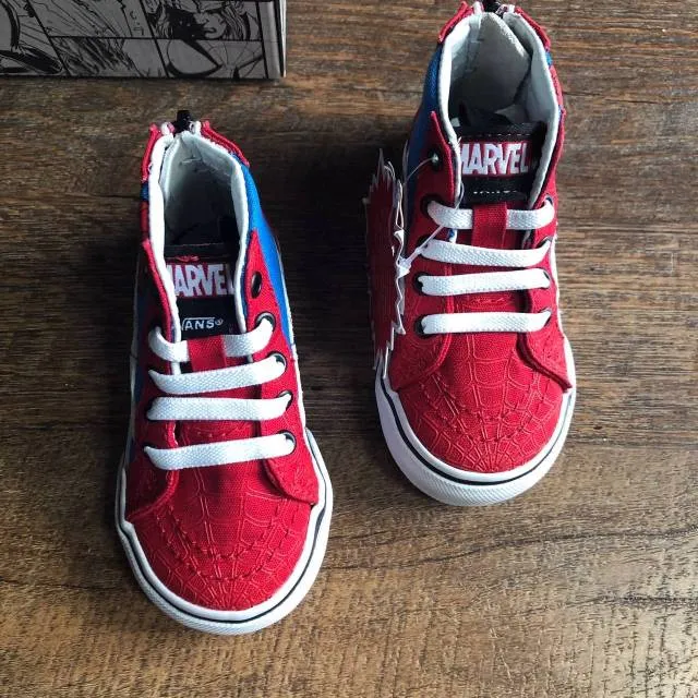 New marvel vans spiderman red blue sneakers