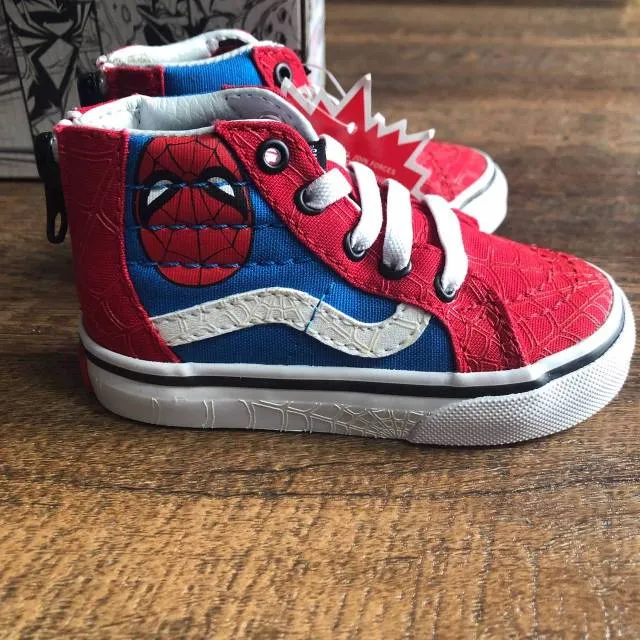 New marvel vans spiderman red blue sneakers