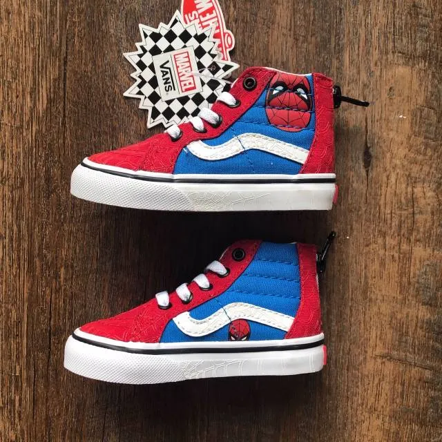 New marvel vans spiderman red blue sneakers