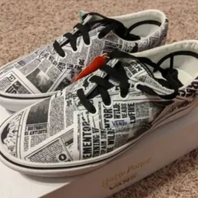 New vans x harry potter comfycush era daily prophet black/white hp unisex