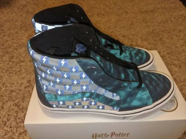 New vans x harry potter transfiguration comfycush sk8 hi blue hp mens/womens