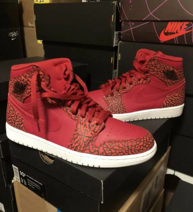 Nike Air Jordan 1 Retro Red Elephant Print Gym Red White