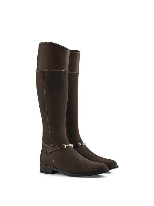 Octavia       60% Off   |   Save £237  chocolate Flat Knee-high Boots        - Regular Fit