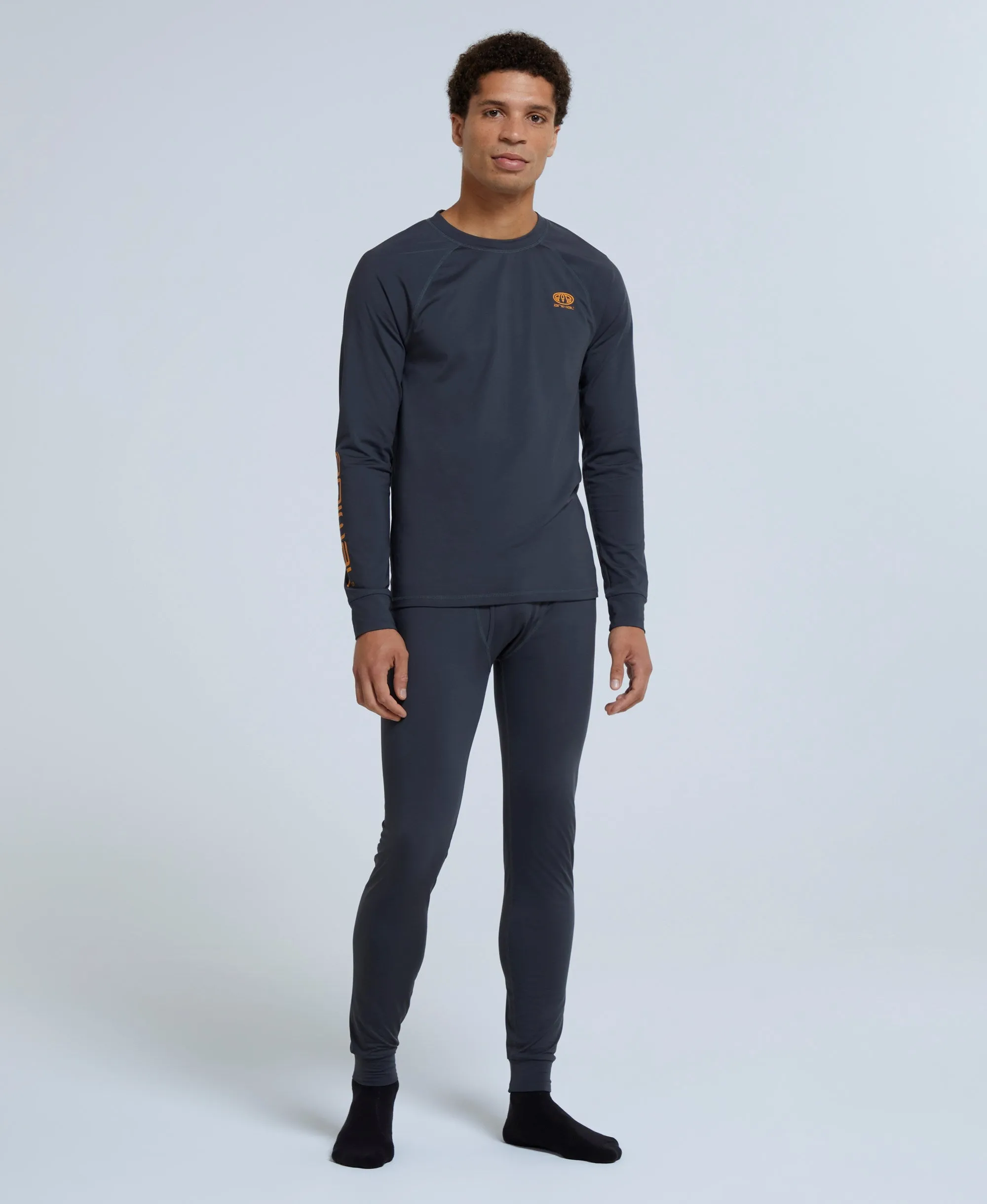 Off Piste Mens Base Layer Leggings - Charcoal