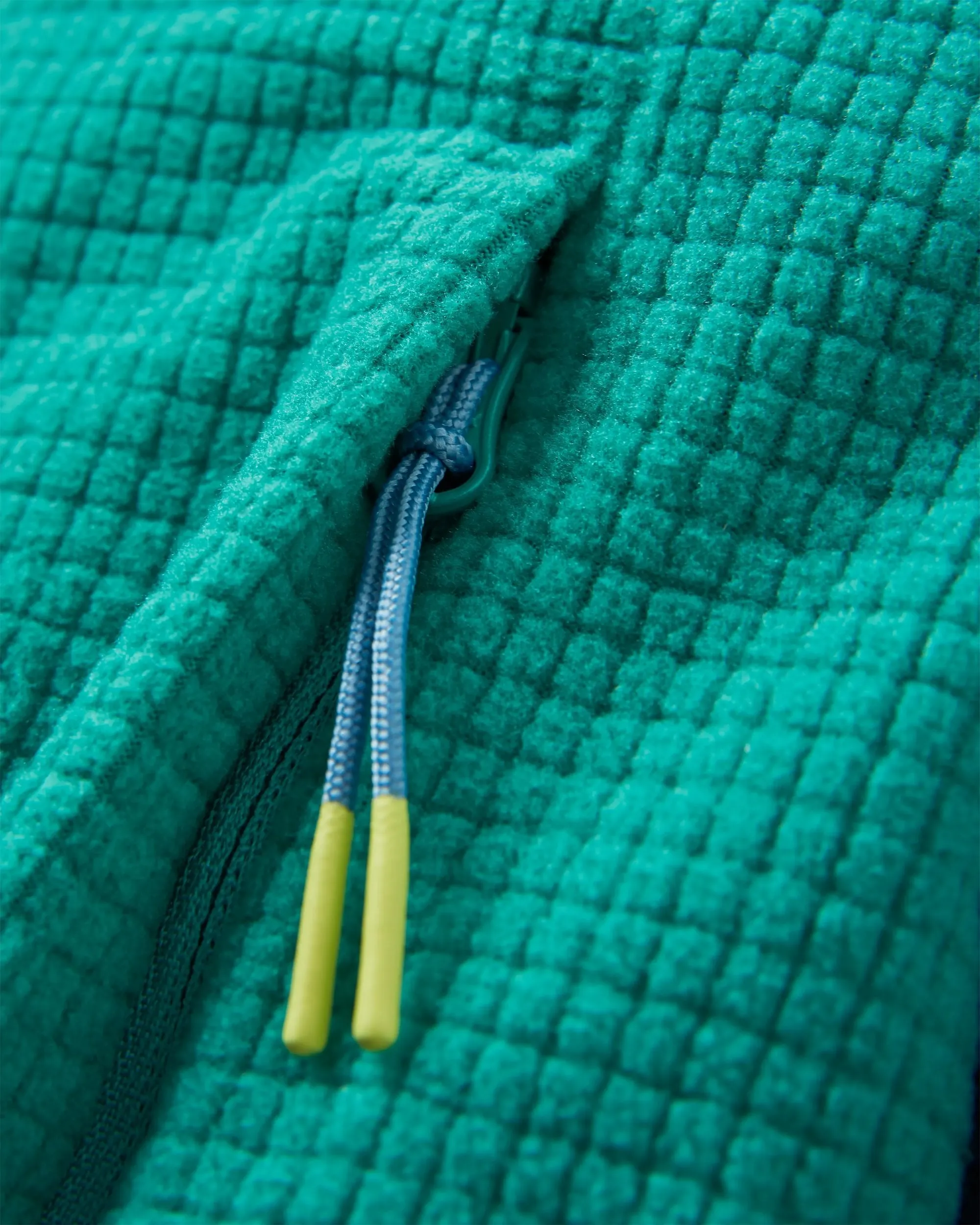 Off Trail recycelter Grid-Polarfleece - Sattes Marineblau/Grüner See