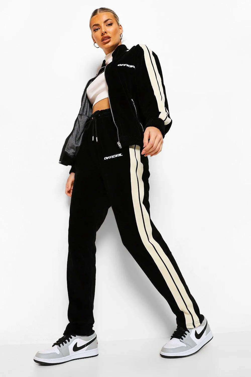 Official Velour Track Top and Joggers With Tape