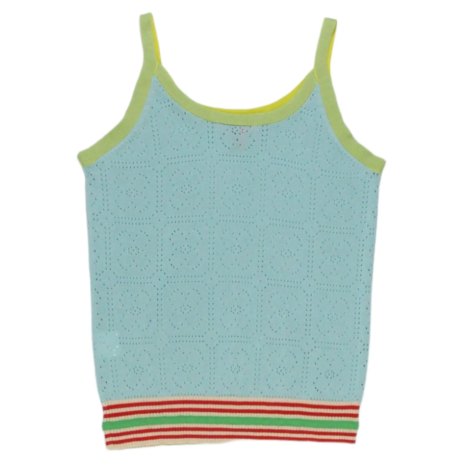 Orla Kiely Blue Pointelle Vest